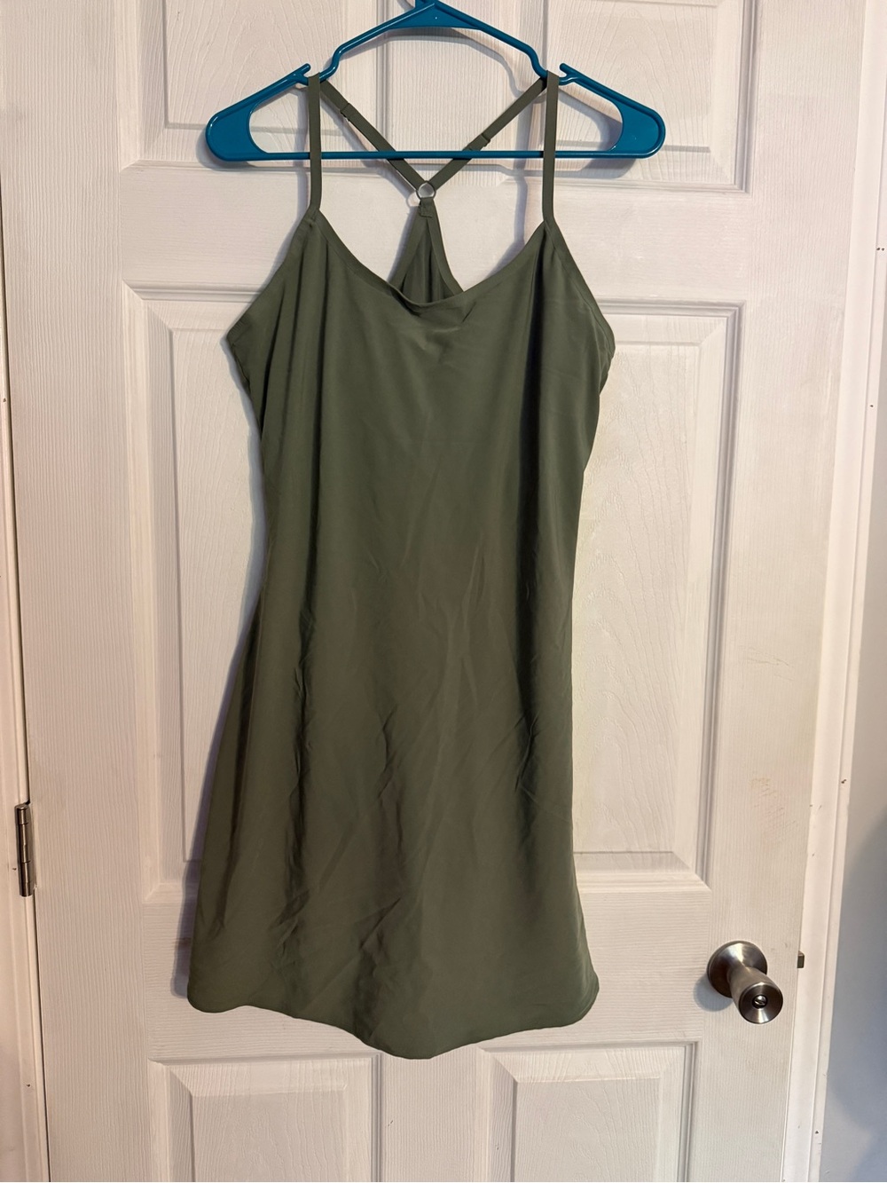 Olive Green Strappy exercise Dress - Women's